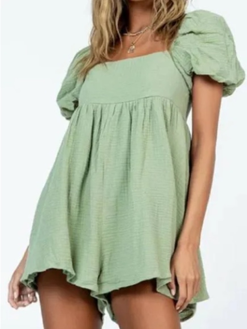 Princess Polly Lorna Romper Sage - Picture 2 of 4